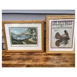 2- Framed Advertising Wall Dï¿½cor (Fishhook