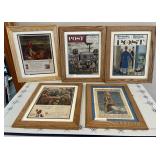 5-Framed Vintage Advertising Wall Dï¿½cor