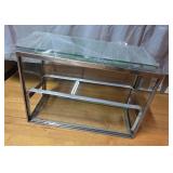 Metal Glass Top Table