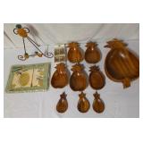 Pineapple Wooden Bowls & Decor
