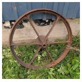 Vintage Metal Wagon Wheel