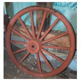 Vintage Wooden Wagon Wheel