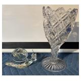 Glass Snail & Glass Vase