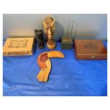 Cigar Boxes-Wood Carvings & More