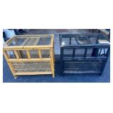 2- Bamboo Glass End Tables