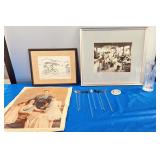 Vintage Stir Sticks-Olympic Button & More