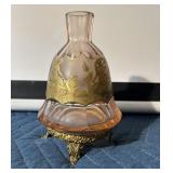 19th Century Gilded Pink Glass Decanter