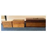 3- Wood Storage Boxes