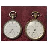 2-Elgin Vintage Pocket Watches Late 19th Century