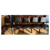 5- Black Chairs & 3 Brown Chairs
