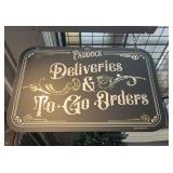 Hanging Deliveries Sign