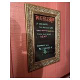 Framed Blackboard Sign