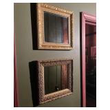 2- Gold Framed Mirrors