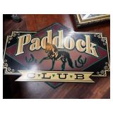 Paddock Club Wood Sign 2 Sided