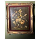 Gold Framed Floral Art