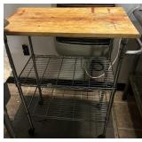Rolling Rack W/ Cutting Board Top