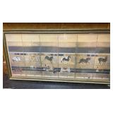 Framed Japanese Horse Stable Screen