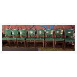 8- Green Vinyl Chairs