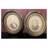 Victorian Oval Framed Portraits Circa 1870