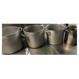 4- Large Stock Pots & Strainer