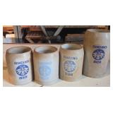 Vintage Binding Bier Stoneware Glasses