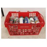 Poly basket of spray paint Poly basket of spray paint