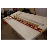6' level & 2 sheet rock squares 6' level & 2 sheet rock squares