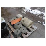 (6) Parcial Rolls of Belting & Rototiller Teeth (6) Parcial Rolls of Belting & Rototiller Teeth