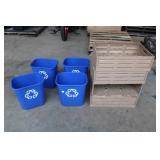 Folding plastic crates & recycle cans Folding plastic crates & recycle cans
