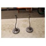 (2) Silverplate Candle Holders (2) Silverplate Candle Holders