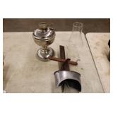 Stereoscope & metal oil lamp Stereoscope & metal oil lamp