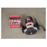 Craftsman Router & 12pc Bits Craftsman Router & 12pc Bits