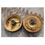 2 John Deere cast tractor rims 2 John Deere cast tractor rims