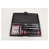 Screwdriver set w/ext., bits & case Screwdriver set w/ext., bits & case