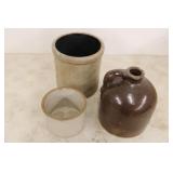 Crocks & jug Crocks & jug