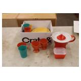 Halls Pitcher & Other Colored Glassware Halls Pitcher & Other Colored Glassware
