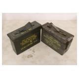 2 metal ammo boxes 2 metal ammo boxes