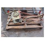 Antique coffin hoist w/wall bracket Antique coffin hoist w/wall bracket