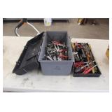 19" plastic tool box w/tools