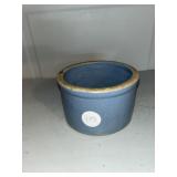 Small blue crock bowl