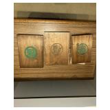 Three wood book end Chinese picture books