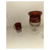 Ruby, red flash glass mother 1906, Emma 1907