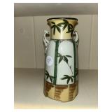 Handpainted nippon vase and Nippon dish