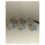 Set of six clip on Christmas, Angel candleholders