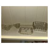 Five pieces of glassware - Fostoria, near cut