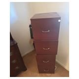 2 two-drawer file cabinets