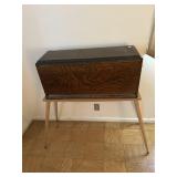 Oak desk top put on legs