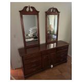 Large double mirrored dresser