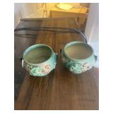 Two Roseville vases