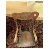 Child wooden spindle back rocker plank seat with